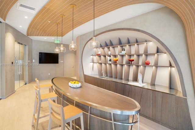 1000 Brickell Plz Unit 3806, Miami, FL 33131 - wine cellar featuring recessed lighting and bar with sink