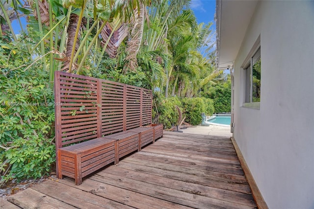 view of wooden deck