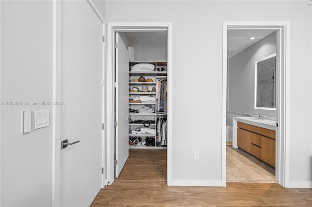 interior space featuring sink