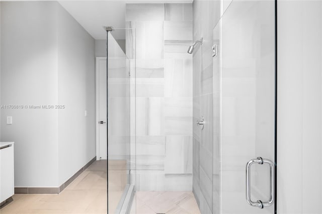 bathroom with walk in shower