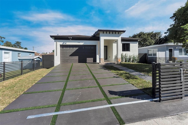 view of front facade featuring a garage