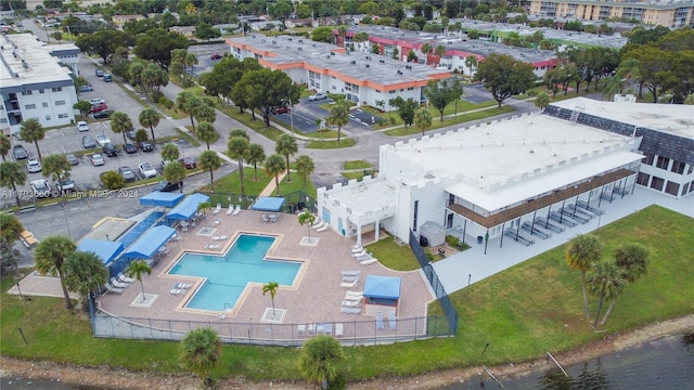2251 NW 48th Ter Unit 208, Lauderhill, FL 33313 - bird's eye view of a pool