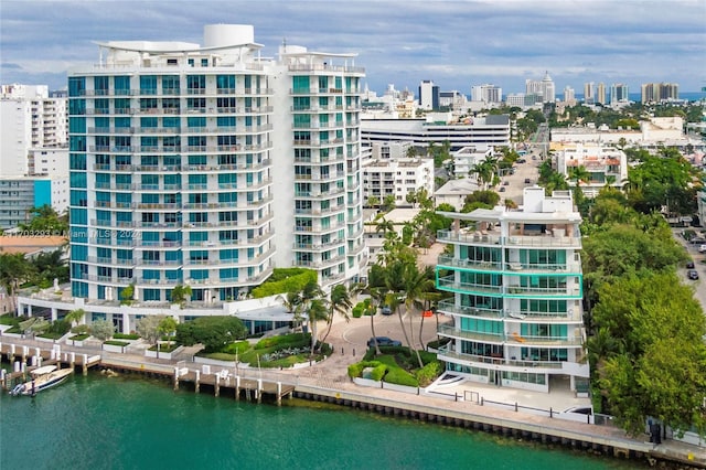 1470 16th St Unit 501, Miami Beach, FL 33139 - view of apartment building / complex with a city view and a water view