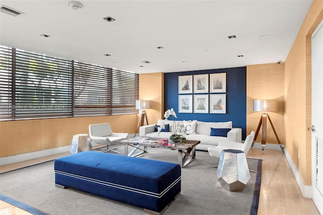 1470 16th St Unit 501, Miami Beach, FL 33139 - living area with baseboards and wood finished floors