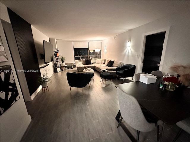 living room featuring hardwood / wood-style floors