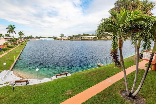 view of water feature