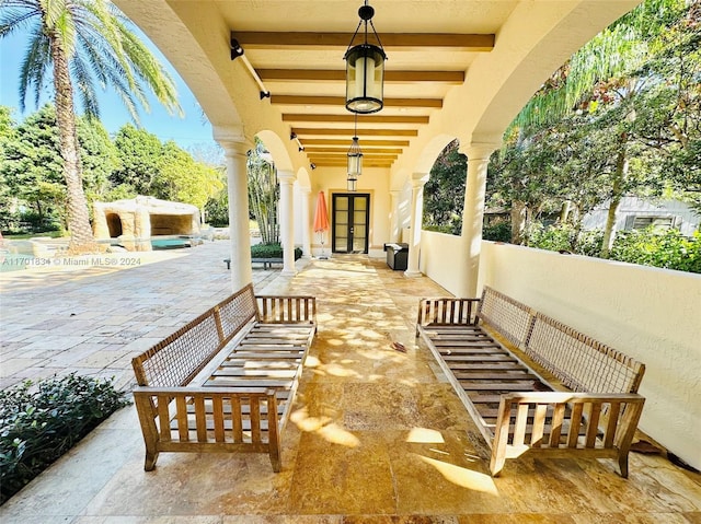 view of patio / terrace featuring covered porch