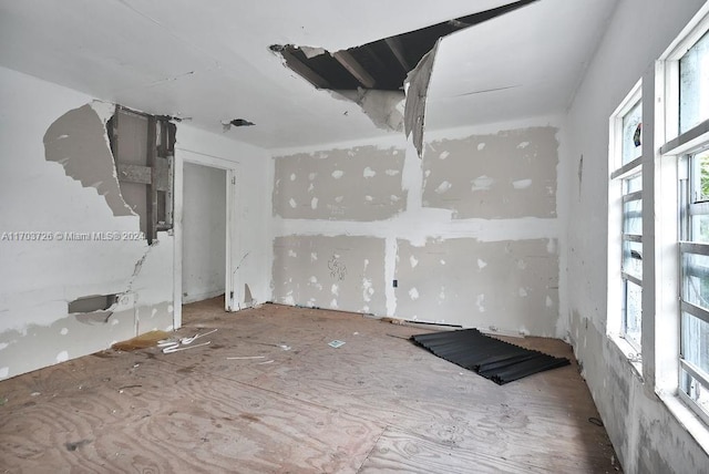 spare room with a wealth of natural light