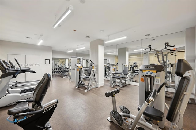 view of exercise room