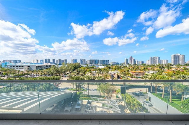 balcony with a city view