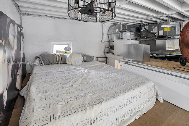 bedroom with wood-type flooring