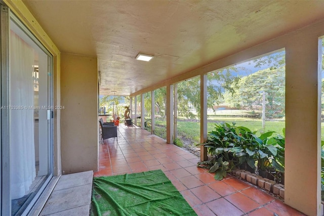 view of sunroom