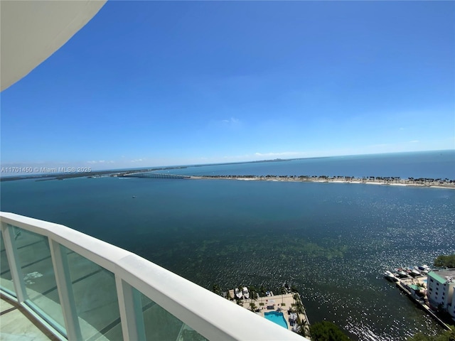 view of water feature