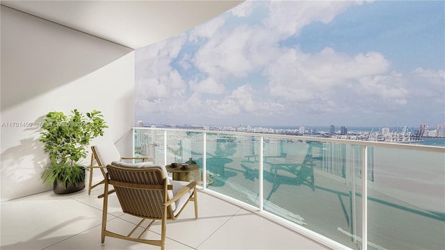 balcony featuring a view of city