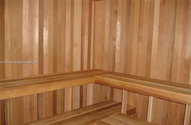 view of sauna