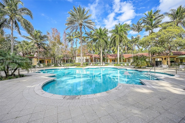 view of pool with a patio