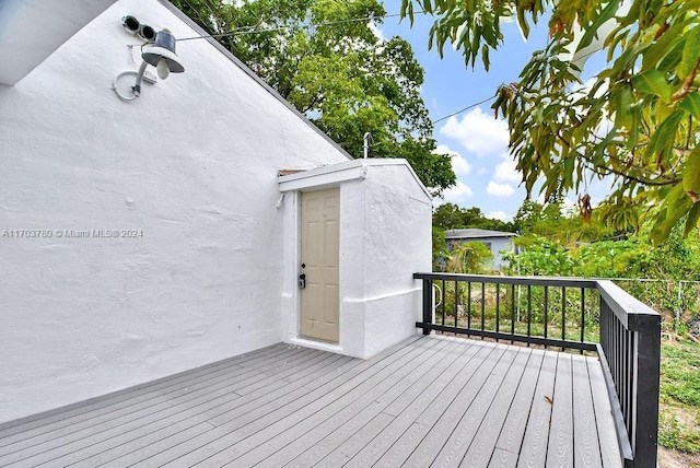 view of wooden deck