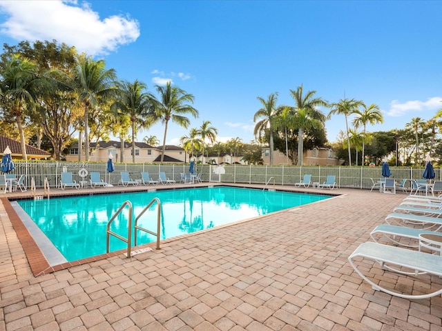 view of pool with a patio area