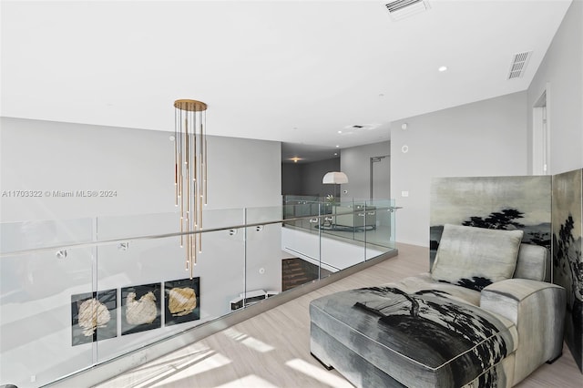 living room featuring hardwood / wood-style floors