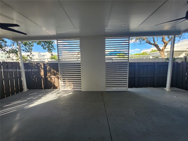 view of patio / terrace with ceiling fan