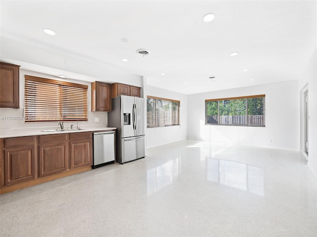 kitchen with stainless steel appliances and sink