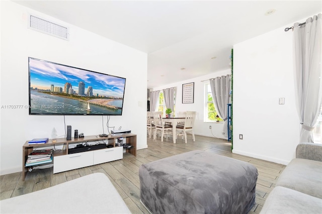 living room featuring hardwood / wood-style floors