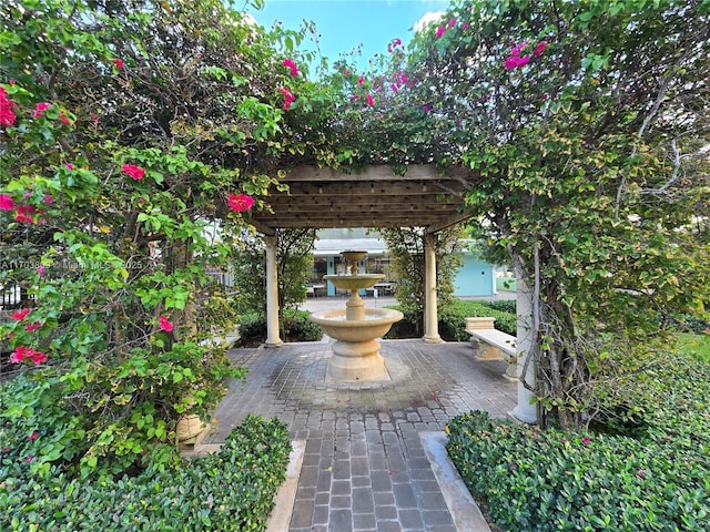 view of patio / terrace with a pergola