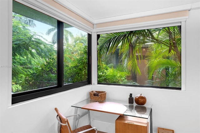 view of sunroom