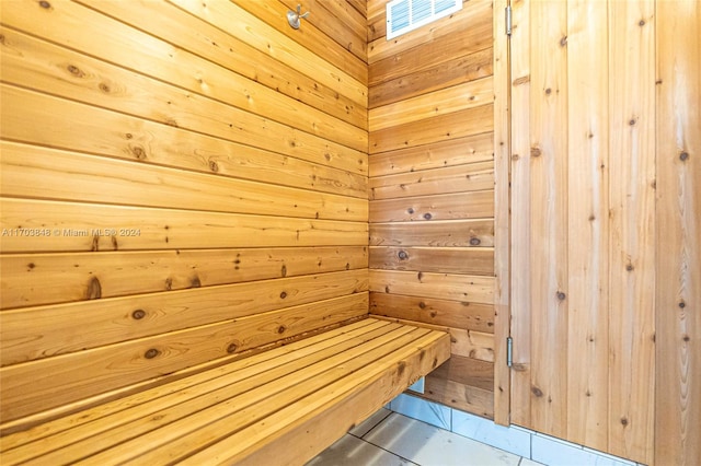 view of sauna / steam room featuring tile patterned flooring