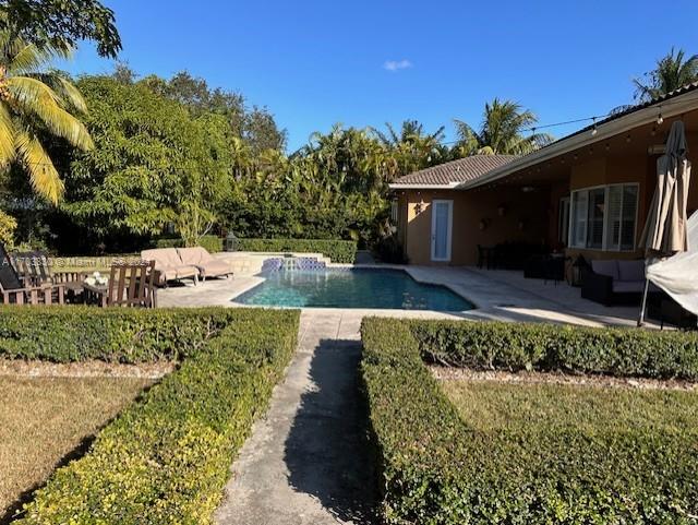 view of pool with a patio