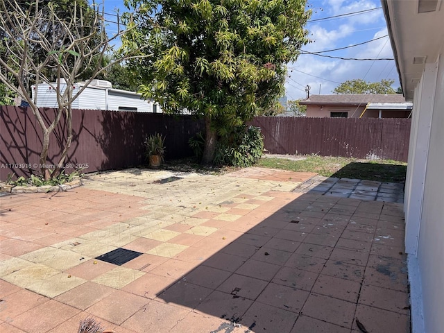 view of patio / terrace with a fenced backyard