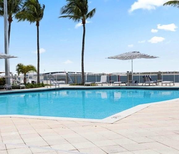 view of pool with a patio area