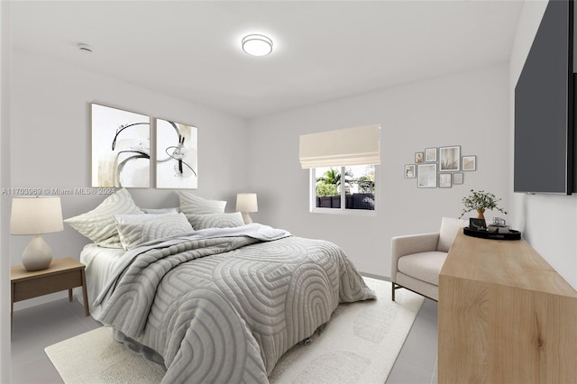 view of tiled bedroom