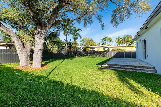 view of yard with a patio