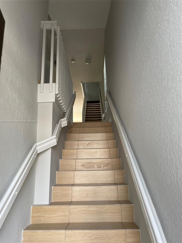 view of stairway