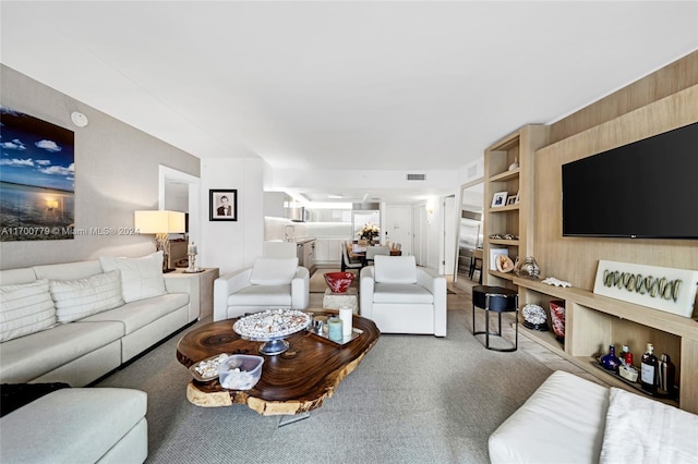 view of carpeted living room