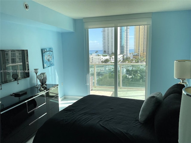 bedroom featuring multiple windows