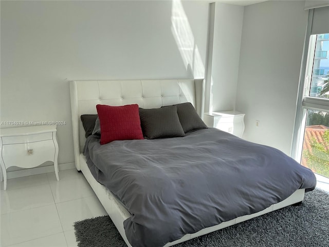 view of tiled bedroom