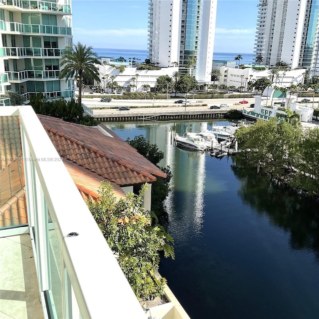 view of water feature