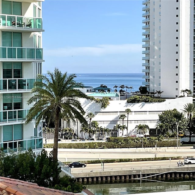 view of water feature