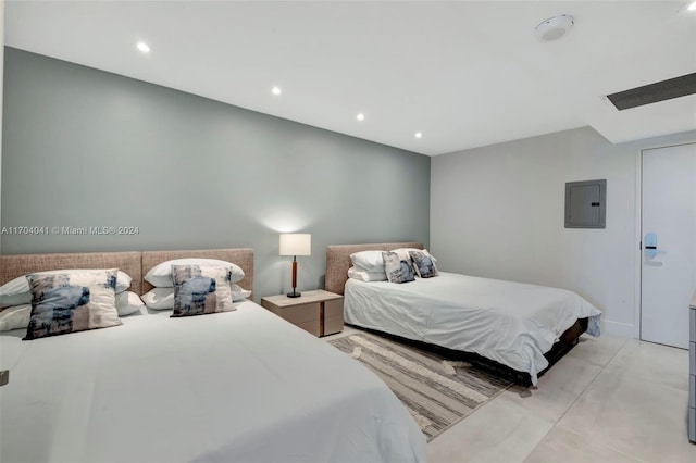 2301 Collins Ave Unit 634/635, Miami Beach, FL 33139 - bedroom with electric panel and recessed lighting
