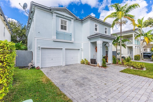 view of front of house featuring a garage