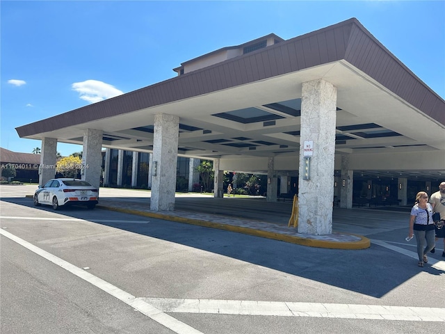 view of parking / parking lot