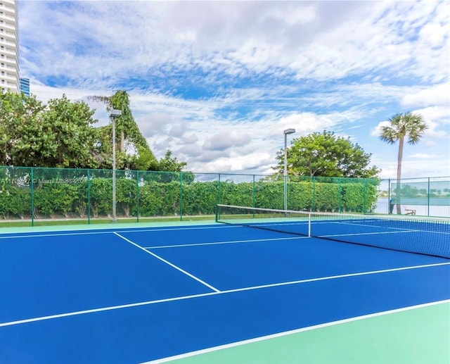 view of tennis court