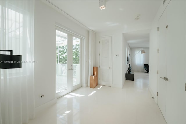 interior space with french doors