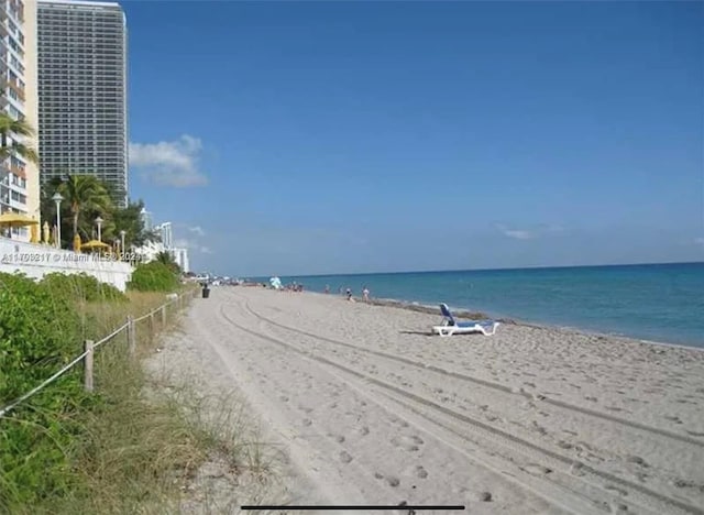 property view of water with a view of the beach