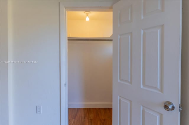 interior space with wood-type flooring