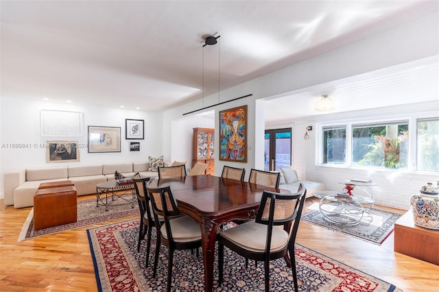 dining area featuring light hardwood / wood-style floors