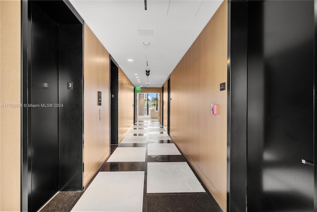 hallway with elevator