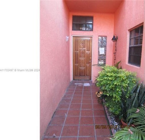 view of doorway to property